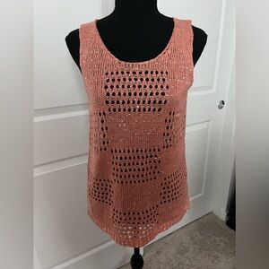 Alberto Makali Crocheted Style Sequin Tank Top Size S